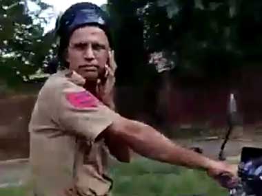 Chandigarh head constable slaps man who filmed him driving while talking on phone, gets suspended Chandigarh head constable slaps man who filmed him driving while talking on phone, gets suspended