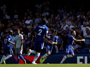 Chelsea will hope to maintain their good form from clash with Everton. AP