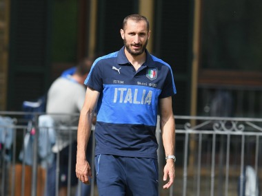 FIFA World Cup 2018 qualifiers: Italy dealt blow as defender Giorgio Chiellini to miss Spain tie due to injury FIFA World Cup 2018 qualifiers: Italy dealt blow as defender Giorgio Chiellini to miss Spain tie due to injury