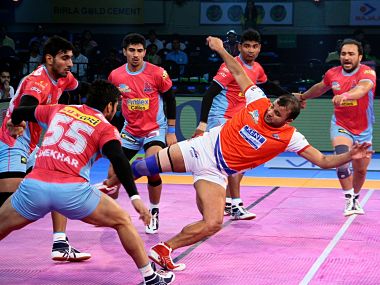 Pro Kabaddi League 2017: Haryana Steelers edge Jaipur Pink Panthers; UP Yoddha stun Patna Pirates Pro Kabaddi League 2017: Haryana Steelers edge Jaipur Pink Panthers; UP Yoddha stun Patna Pirates