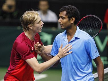Davis Cup: Denis Shapovalov beats India's Ramkumar Ramanathan to win tie, Yuki Bhambri earns consolation Davis Cup: Denis Shapovalov beats India's Ramkumar Ramanathan to win tie, Yuki Bhambri earns consolation