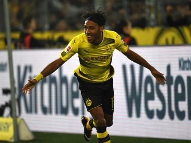 Bundesliga: Pierre-Emerick Aubameyangs hat-trick helps Dortmund top table, Hoffenheim down Schalke