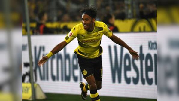 Bundesliga: Pierre-Emerick Aubameyang's hat-trick helps Dortmund top table, Hoffenheim down Schalke