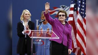 Billie Jean King hailed by Emma Stone for pushing social change for women at 'Battle of the Sexes' screening