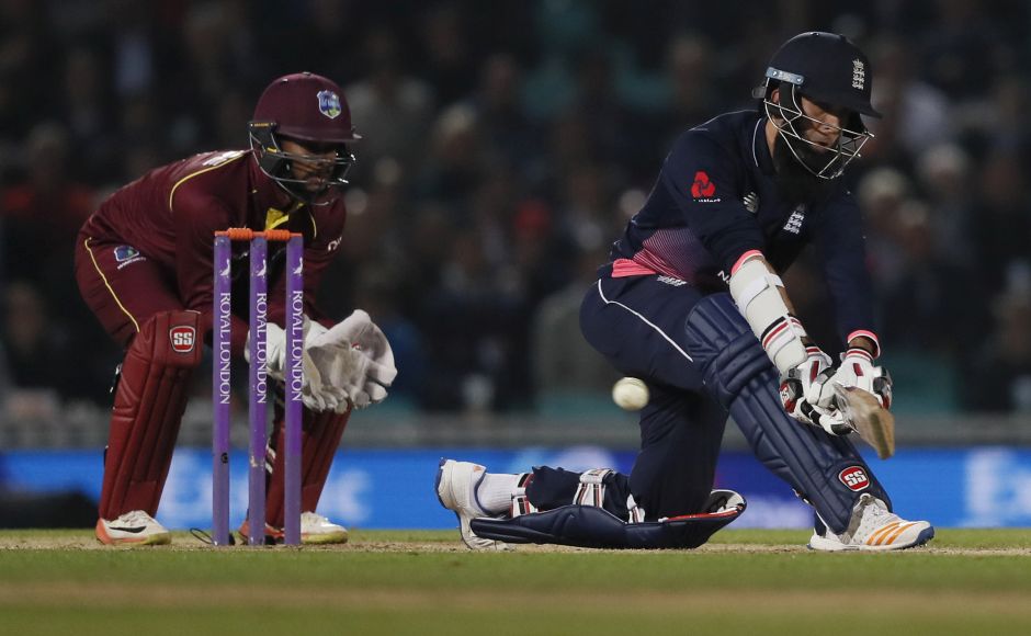 Moeen Ali and Jos Buttler turned that around in the space of just eight overs, with Ali smacking six fours and two sixes and ensuring England will have a victorious end to its summer despite the absence of Ben Stokes. AP Moeen Ali and Jos Buttler turned that around in the space of just eight overs, with Ali smacking six fours and two sixes and ensuring England will have a victorious end to its summer despite the absence of Ben Stokes. AP