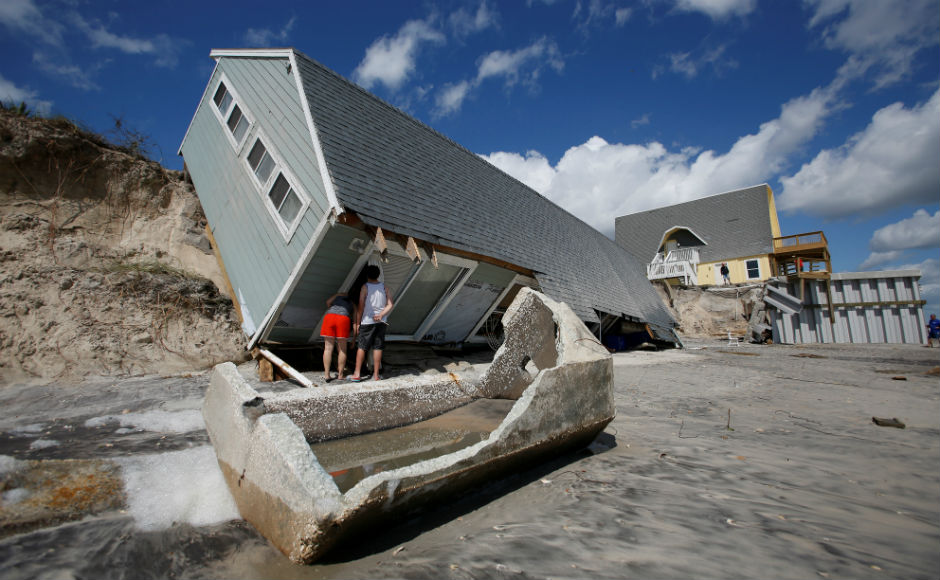 As crews labored to repair the lone highway connecting the Florida Keys, residents of some of the islands closest to Florida's mainland were allowed to return and get their first look at the devastation two days after Irma roared in with 130 mph (209 kph) winds. Reuters As crews labored to repair the lone highway connecting the Florida Keys, residents of some of the islands closest to Florida's mainland were allowed to return and get their first look at the devastation two days after Irma roared in with 130 mph (209 kph) winds. Reuters