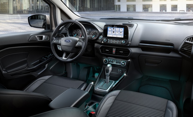 The interior of the new Ford EcoSport ST-line