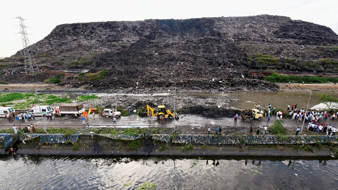 Ghazipur landfill collapse: A month on, pile of garbage strewn across road unnerves residents