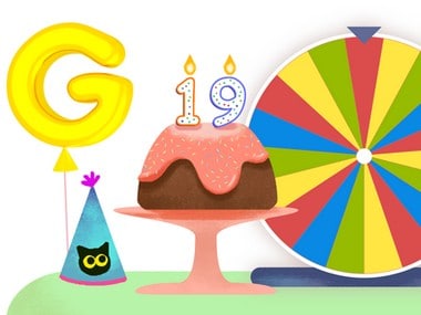 google 19th birthday surprise spinner