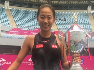 Zhang Shuai claimed her second career WTA title at Guangzhou Open. Twitter @WTA