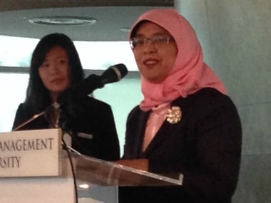 File image of Halimah Yacob. Wikimedia Commons