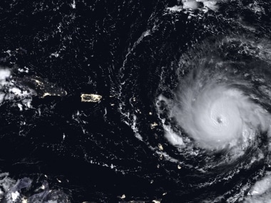File satellite image of Hurricane Irma. AP