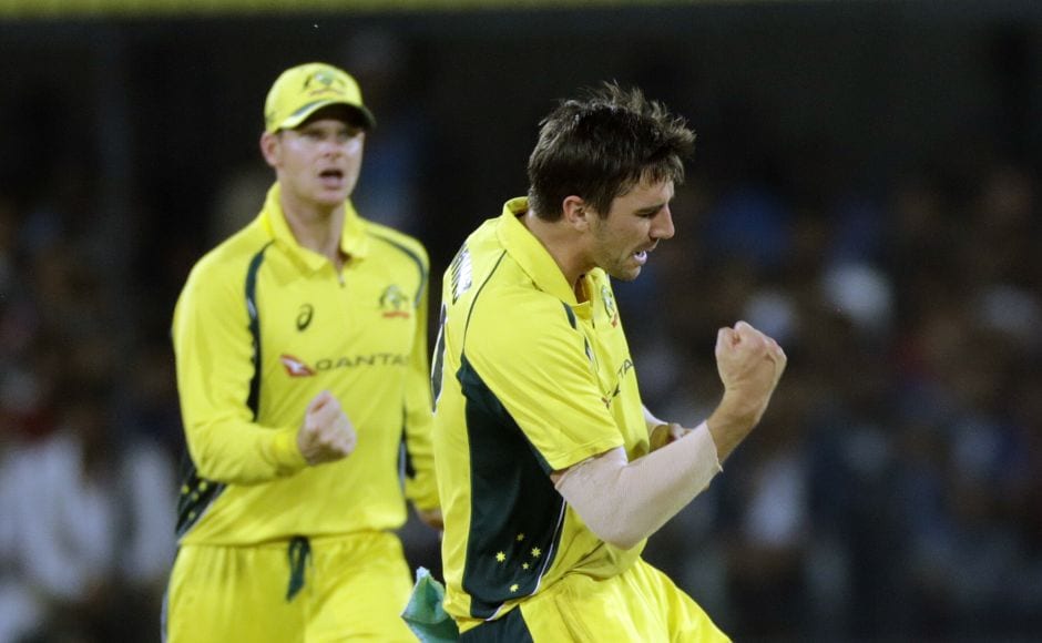 Australia tried to stage a fightback as Nathan Coulter Nile dismissed Rohit Sharma and Pat Cummins trapped Rahane LBW. AP Australia tried to stage a fightback as Nathan Coulter Nile dismissed Rohit Sharma and Pat Cummins trapped Rahane LBW. AP