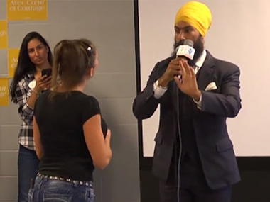 Video of Canadian Sikh politician Jagmeet Singh's calm response to racist rant by woman takes social media by storm Video of Canadian Sikh politician Jagmeet Singh's calm response to racist rant by woman takes social media by storm