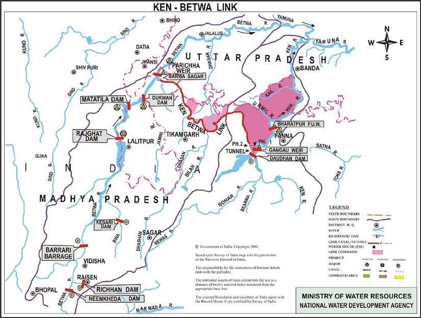 Ken-Betwa river-linking project. Source: Ministry of water resources