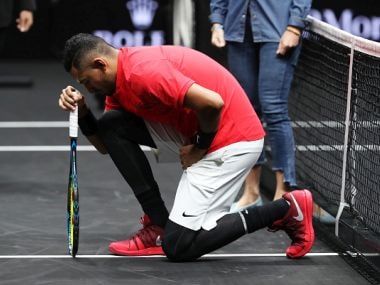 Laver Cup: Nick Kyrgios denies joining anti-Donald Trump protests, says he knelt down for his grandparents