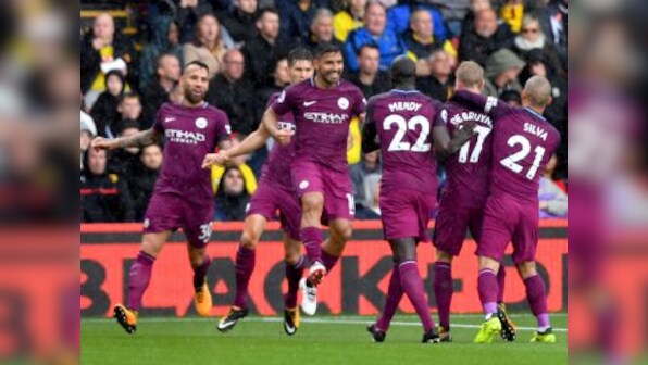 Premier League: Manchester City ride on Sergio Aguero's hat-trick to rout Watford; Liverpool, Tottenham Hotspur held