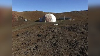 Researchers living in a Mars-like habitat, emerge after 8 months of isolation