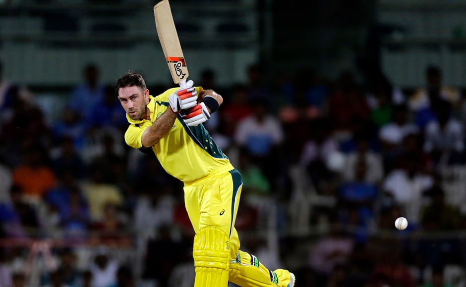 Glenn Maxwell blasted 39 off 18 balls as he was the only Aussie batsman who looked threatening in the chase. AP Glenn Maxwell blasted 39 off 18 balls as he was the only Aussie batsman who looked threatening in the chase. AP
