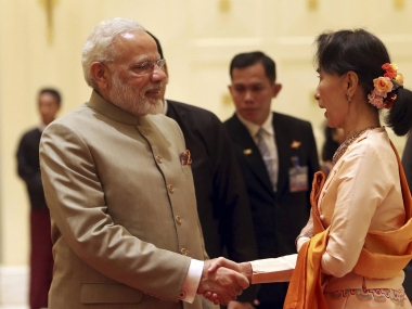 Narendra Modi in Myanmar: Indian PM visits Shwedagon pagoda, performs 'puja' at temple in Yangon Narendra Modi in Myanmar: Indian PM visits Shwedagon pagoda, performs 'puja' at temple in Yangon