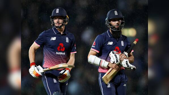England vs West Indies: Evin Lewis' 176 in vain as Moeen Ali ensures hosts' victory in rain-curtailed 4th ODI