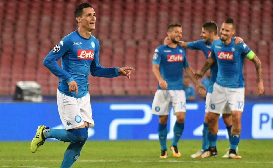 Dries Mertens, Lorenzo Insigne & Jose Callejon were on target for Napoli as they beat Feyenoord 3-1. Image courtesy: Twitter @sscnapoli Dries Mertens, Lorenzo Insigne & Jose Callejon were on target for Napoli as they beat Feyenoord 3-1. Image courtesy: Twitter @sscnapoli