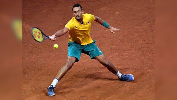 Davis Cup 2017: Nick Kyrgios helps Australia level with Belgium, France make it 1-1 in semi-final against Serbia