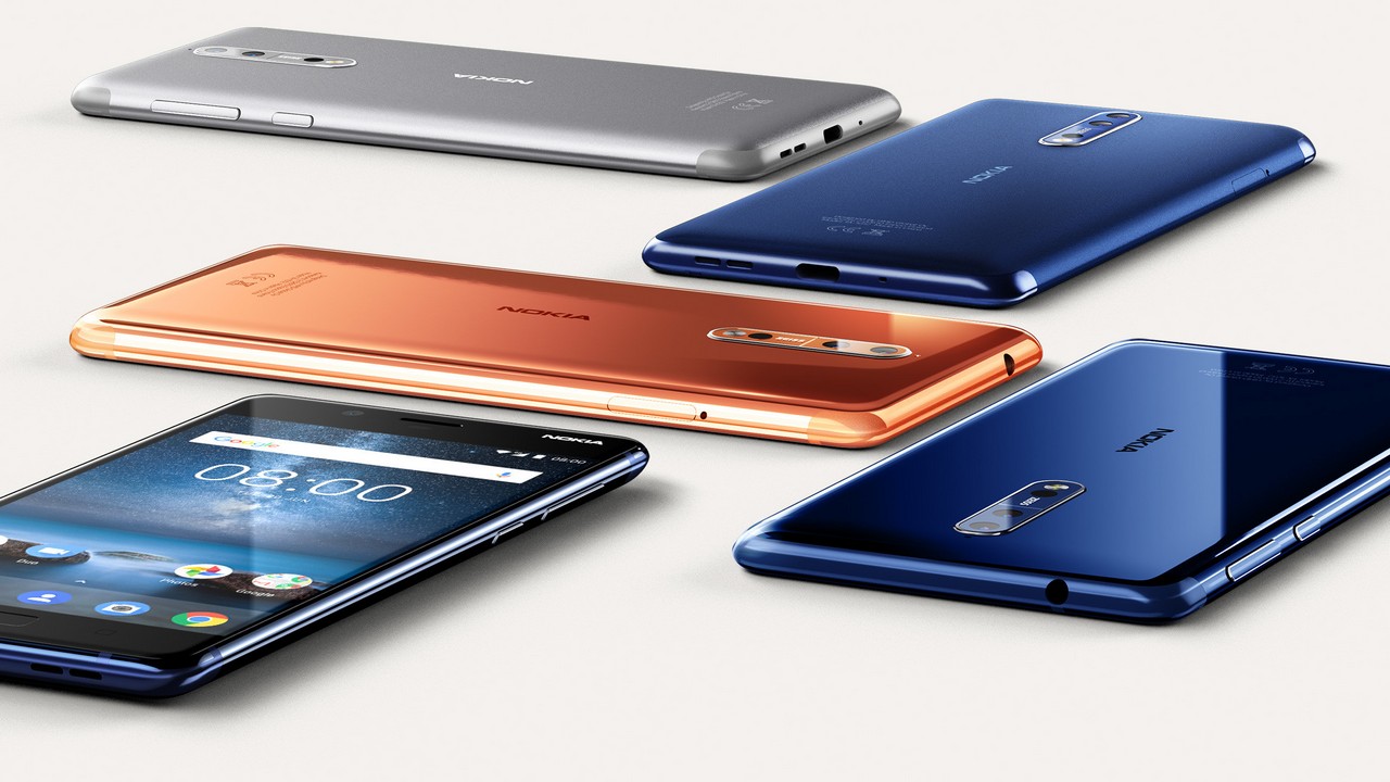 The Nokia 8 was launched in four finishes