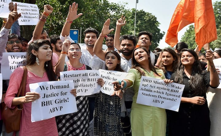Student unions in New Delhi raise voice against BHU violence; police detains several protesters Student unions in New Delhi raise voice against BHU violence; police detains several protesters