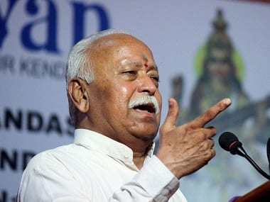 File image of RSS chief Mohan Bhagwat. PTI