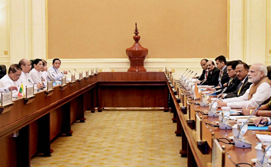 Myanmar is one of India's strategic neighbours and shares a 1,640-km-long border with a number of northeastern states including militancy-hit Nagaland and Manipur. PTI Myanmar is one of India's strategic neighbours and shares a 1,640-km-long border with a number of northeastern states including militancy-hit Nagaland and Manipur. PTI