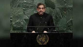 Pakistan's Shahid Khaqan Abbasi at UNGA says won't be scapegoat in Afghan war, expresses concern over US onus