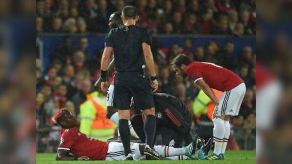 Manchester United's Paul Pogba could be out for weeks after injury in Champions League, says Jose Mourinho