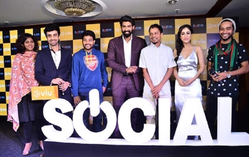 Pic 5 - Manasi Sapre, Naveen Kasturia, Moin, Rana Daggubati, Shashi Sudigala (Director), Priya Banerjee and Abdul Rassaq at the launch of Viu’s digital show Social