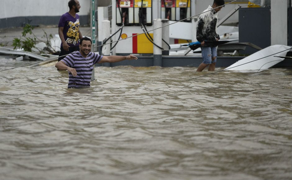 Intense flooding was reported across the territory, particularly in San Juan, the capital, where many residential streets looked like rivers. AP Intense flooding was reported across the territory, particularly in San Juan, the capital, where many residential streets looked like rivers. AP