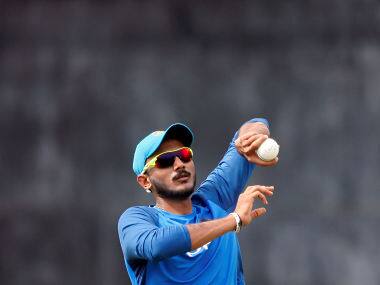 Cricket - Sri Lanka v India - India Team Practice Session - Dambulla, Sri Lanka - August 18, 2017 - India’s Axar Patel bowls. REUTERS/Dinuka Liyanawatte - RC1DF2C9D2E0