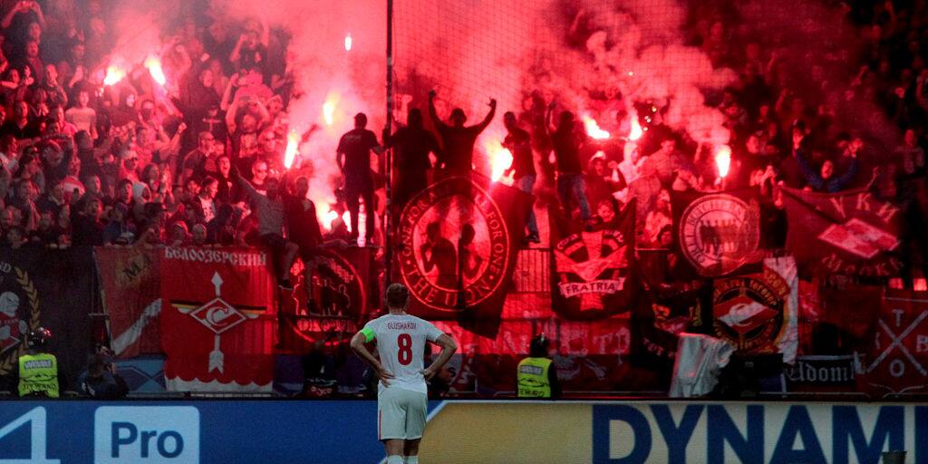 Champions League Spartak Moscow charged by UEFA after flare thrown by