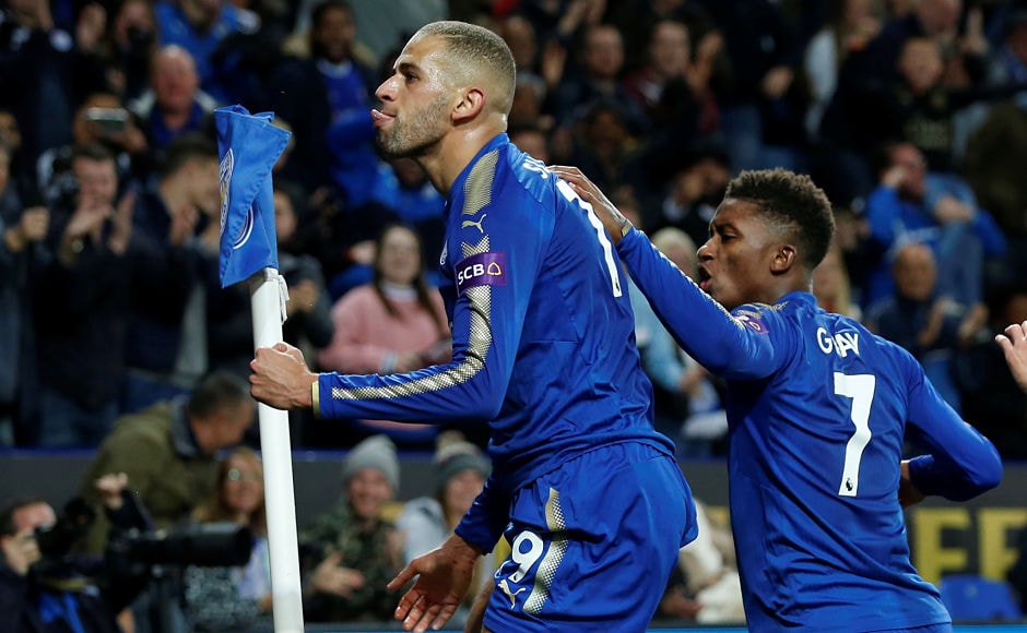 Islam Slimani and Shinji Okazaki netted for Leicester City as Craig Shakespeare's side knocked Liverpool out of the League Cup. Reuters Islam Slimani and Shinji Okazaki netted for Leicester City as Craig Shakespeare's side knocked Liverpool out of the League Cup. Reuters