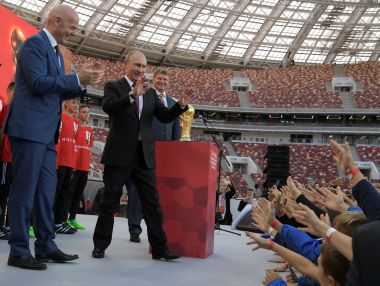 FIFA World Cup 2018: Organising body president Gianni Infantino congratulates Vladimir Putin for changing stereotypes about Russia FIFA World Cup 2018: Organising body president Gianni Infantino congratulates Vladimir Putin for changing stereotypes about Russia