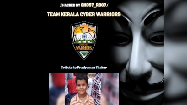 Gurugram murder: Hackers take over Ryan International School website in memory of the Class 2 student
