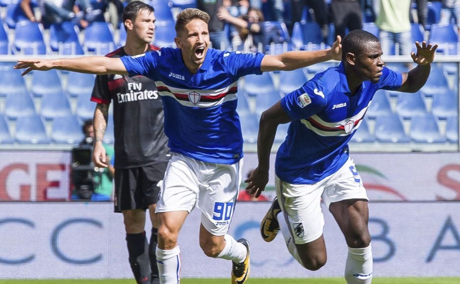 AC Milan's problems with consistency continued as a poor performance saw it lose 2-0 at Sampdoria in Serie A on Sunday. Milan defender Cristian Zapata inadvertently nodded an attempted clearance straight at his cousin, Duvan Zapata, who fired it in from six yards. AP AC Milan's problems with consistency continued as a poor performance saw it lose 2-0 at Sampdoria in Serie A on Sunday. Milan defender Cristian Zapata inadvertently nodded an attempted clearance straight at his cousin, Duvan Zapata, who fired it in from six yards. AP