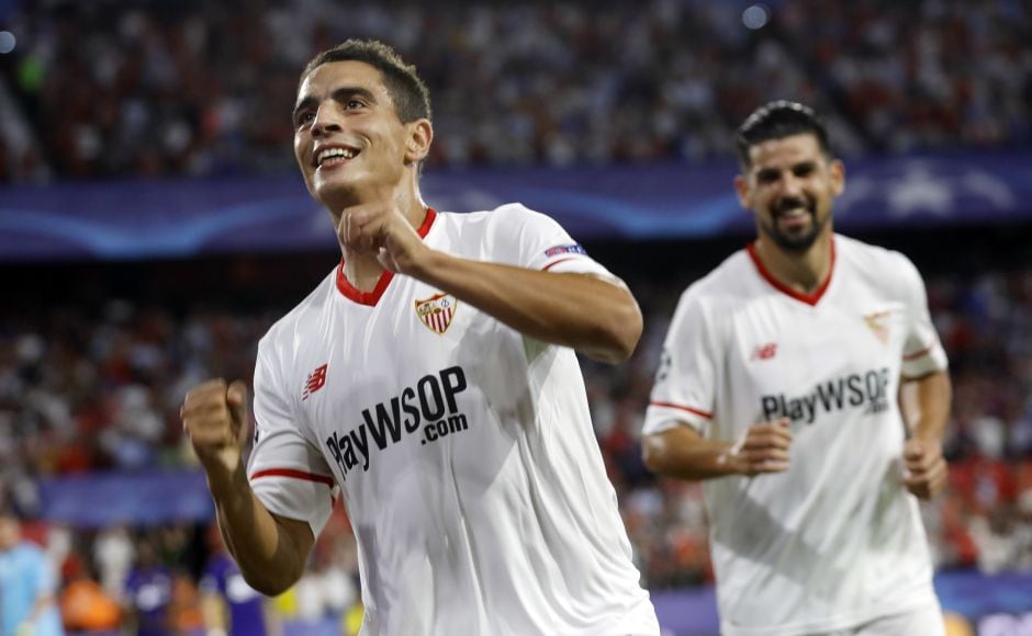 Wissam Ben Yedder bagged his first Champions League hat-trick as Sevilla comfortably beat Maribor 3-0. AP Wissam Ben Yedder bagged his first Champions League hat-trick as Sevilla comfortably beat Maribor 3-0. AP