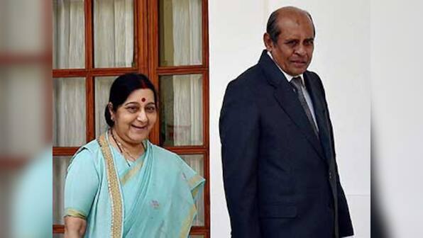 Sushma Swaraj meets Sri Lankan counterpart, hold bilateral talks aimed at boosting ties