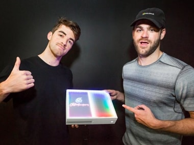 The LED-lit, Chainsmokers edition Xbox One S from Microsoft