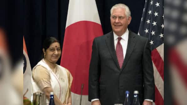 Sushma Swaraj discusses Pakistan, terrorism, H1B visas with US Secretary of State Tillerson