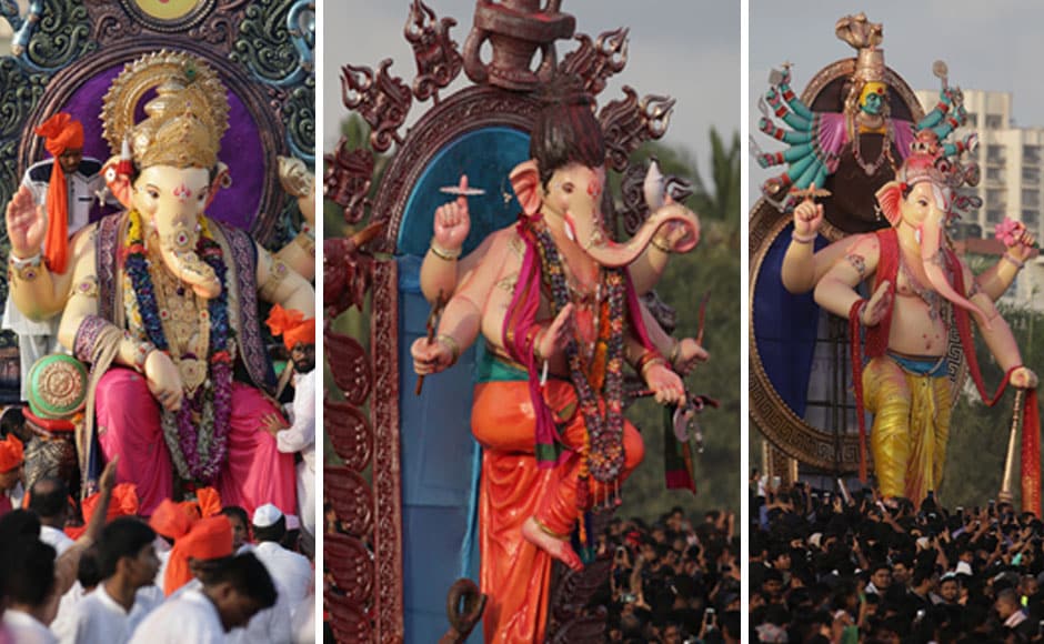 As usual, some of the biggest idols spotted were the famed Lalbaug-cha Raja, Sewri-cha Raja, Andheri-cha Raja, Fort-cha Raja and the idols from Ganesh Gully, Borivali's Kastur Park, Khetwadi, Bandra and Shivaji Park. Image courtesy Sachin Gokhale/Firstpost As usual, some of the biggest idols spotted were the famed Lalbaug-cha Raja, Sewri-cha Raja, Andheri-cha Raja, Fort-cha Raja and the idols from Ganesh Gully, Borivali's Kastur Park, Khetwadi, Bandra and Shivaji Park. Image courtesy Sachin Gokhale/Firstpost