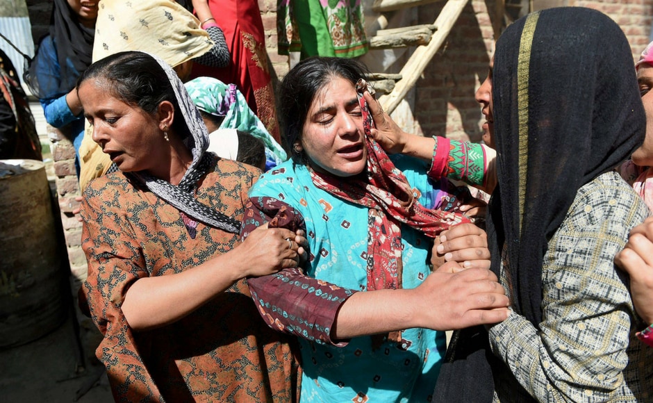 Women relatives wail during Parray's funeral procession. Parray's murder could appear to be a targeted killing. He was the sole bread winner of his family. PTI Women relatives wail during Parray's funeral procession. Parray's murder could appear to be a targeted killing. He was the sole bread winner of his family. PTI