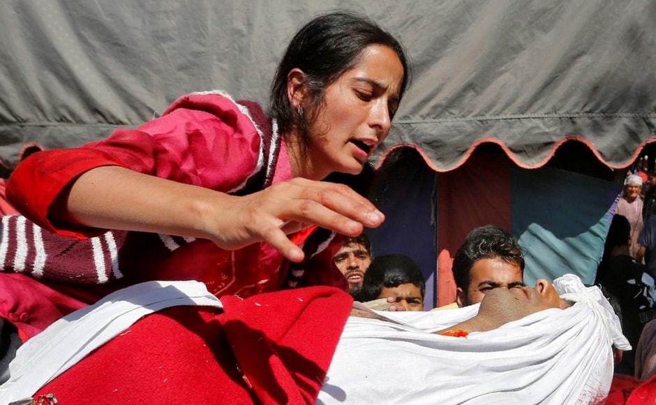 The militants, after forcing their way into the house in Parrey Mohalla, fired indiscriminately at the family. Police said the incident occurred around 9.25 pm. Parray fought valiantly before he was gunned down at point-blank range. Reuters The militants, after forcing their way into the house in Parrey Mohalla, fired indiscriminately at the family. Police said the incident occurred around 9.25 pm. Parray fought valiantly before he was gunned down at point-blank range. Reuters