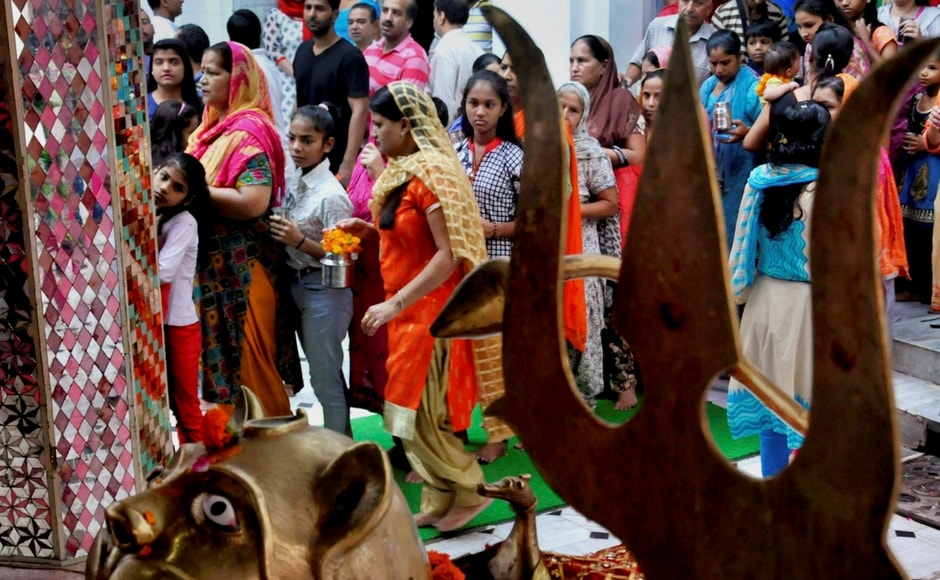 The name Navratri refers to the nine auspicious nights during which nine forms of Goddess Durga are worshiped by Hindus. People also observe the festival by participating in Dandiya and playing Garba songs. PTI The name Navratri refers to the nine auspicious nights during which nine forms of Goddess Durga are worshiped by Hindus. People also observe the festival by participating in Dandiya and playing Garba songs. PTI
