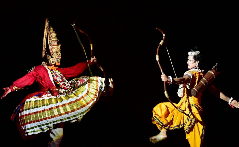 The culminating moment of a Ramleela performance is the dramatization of Ram’s victory in face-to-face battle with Ravana. PTI The culminating moment of a Ramleela performance is the dramatization of Ram’s victory in face-to-face battle with Ravana. PTI
